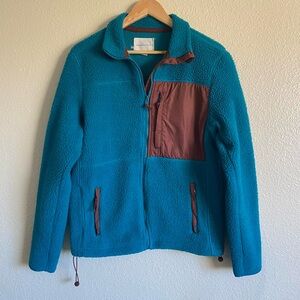 Aeropostale Turquoise  Utility  Fleece Jacket Size S
